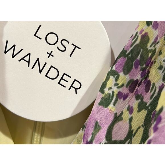 NWT LOST + WANDER Matisses Dream Purple Yellow Multi colorMini Dress Size XS - Picture 5 of 12